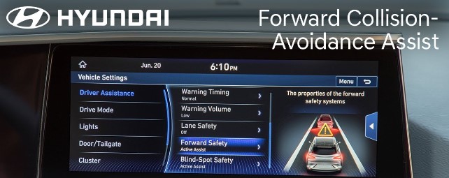 Hyundai Forward Collision Avoidance Assist Warning Light