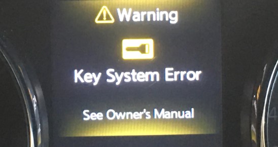Key System Error See Owners Manual