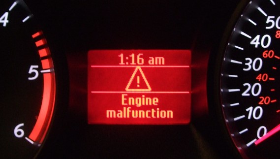 Why does the engine malfunction warning light come on