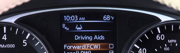 What causes the forward collision warning light to come on