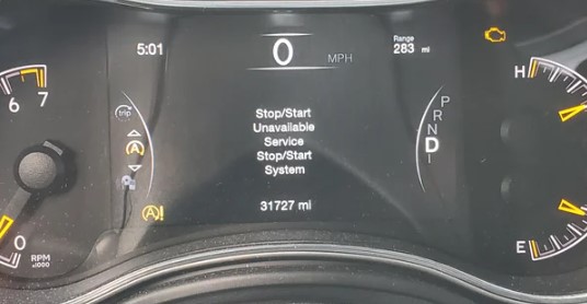 Why does Service Stop Start System Warning Light come on