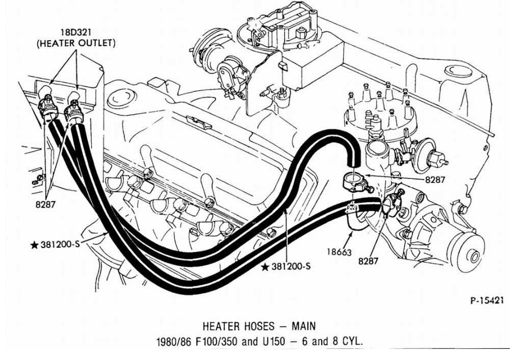 Ford F Heater Hose Diagram