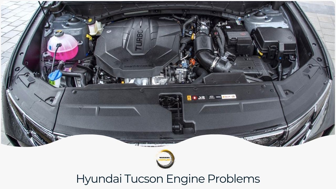 Common engine-related issues encountered in various models of the Hyundai Tucson.
