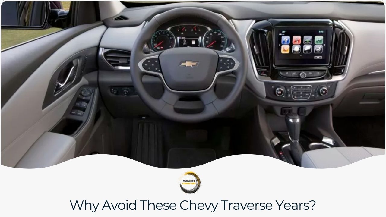 An explanation of the problems and concerns associated with the Chevy Traverse years recommended to avoid.